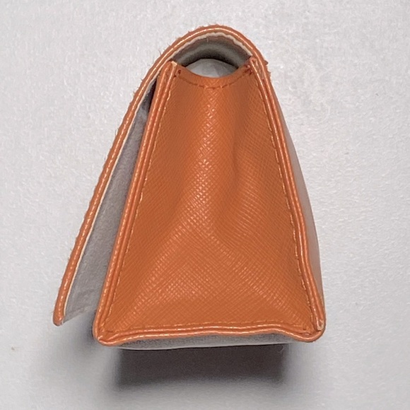 Tory Burch Saffiano Leather Sunglasses Eyeglasses Case Gold Logo with Pouch - Picture 11 of 15